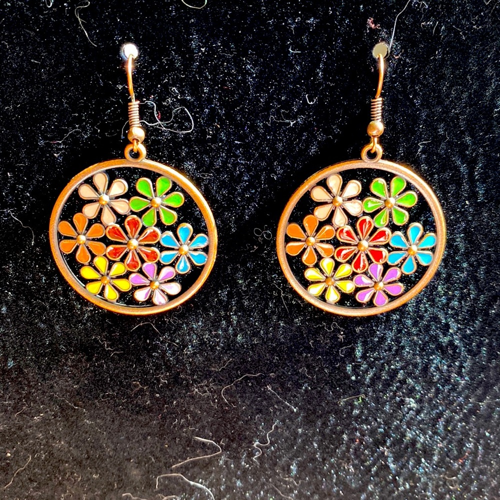 Dangle flower earrings